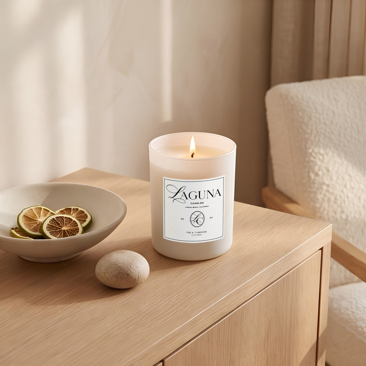 Luxury Candle Tide & Tuberose - Floral Scent | 13oz (369g)