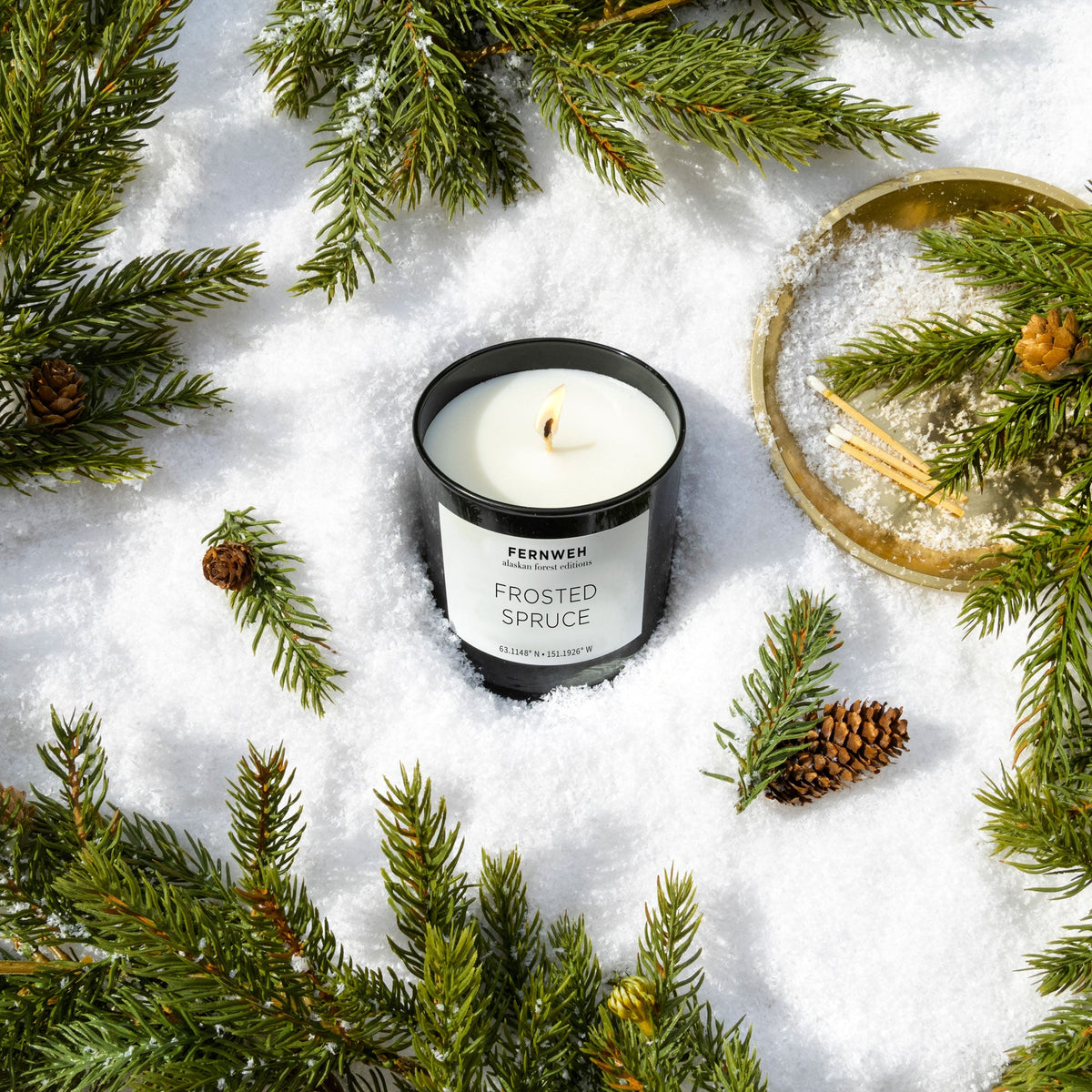 Frosted Spruce Scented Soy Candle