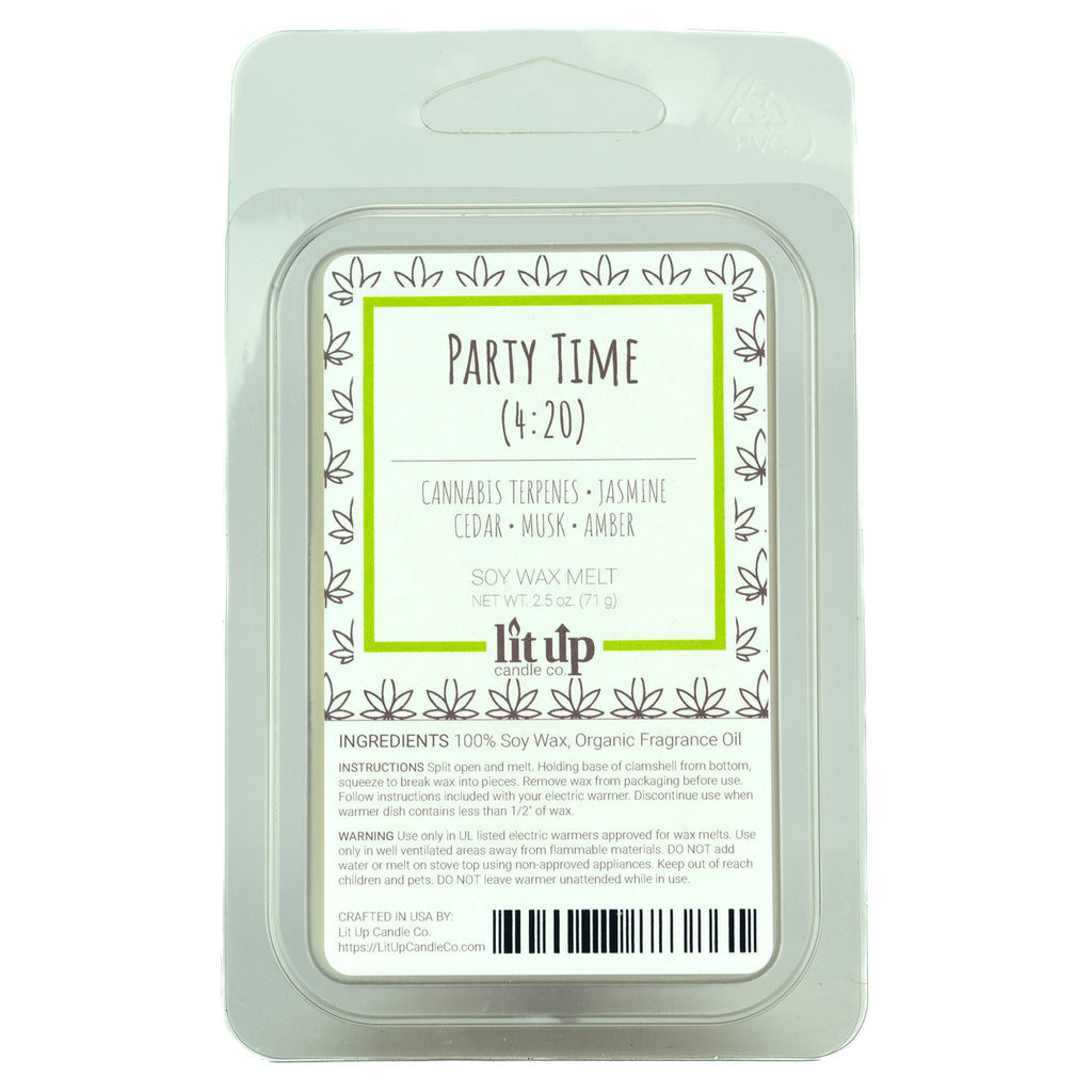 Party Time (4:20) 2.5 oz. soy wax melt | Cannabis, Jasmine, Cedar