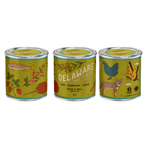 Delaware State Candle
