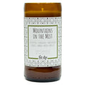 Mountains in the Mist 8 oz. soy candle in upcycled beer bottle | Eucalyptus, Sandalwood, Vanilla