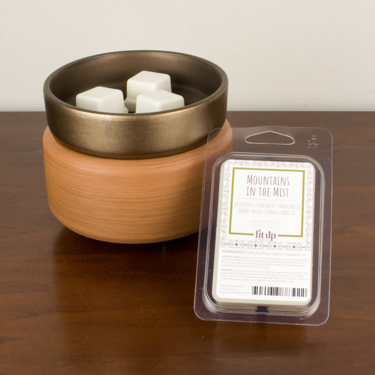 Mountains in the Mist 2.5 oz. soy wax melt | Eucalyptus, Sandalwood, Vanilla