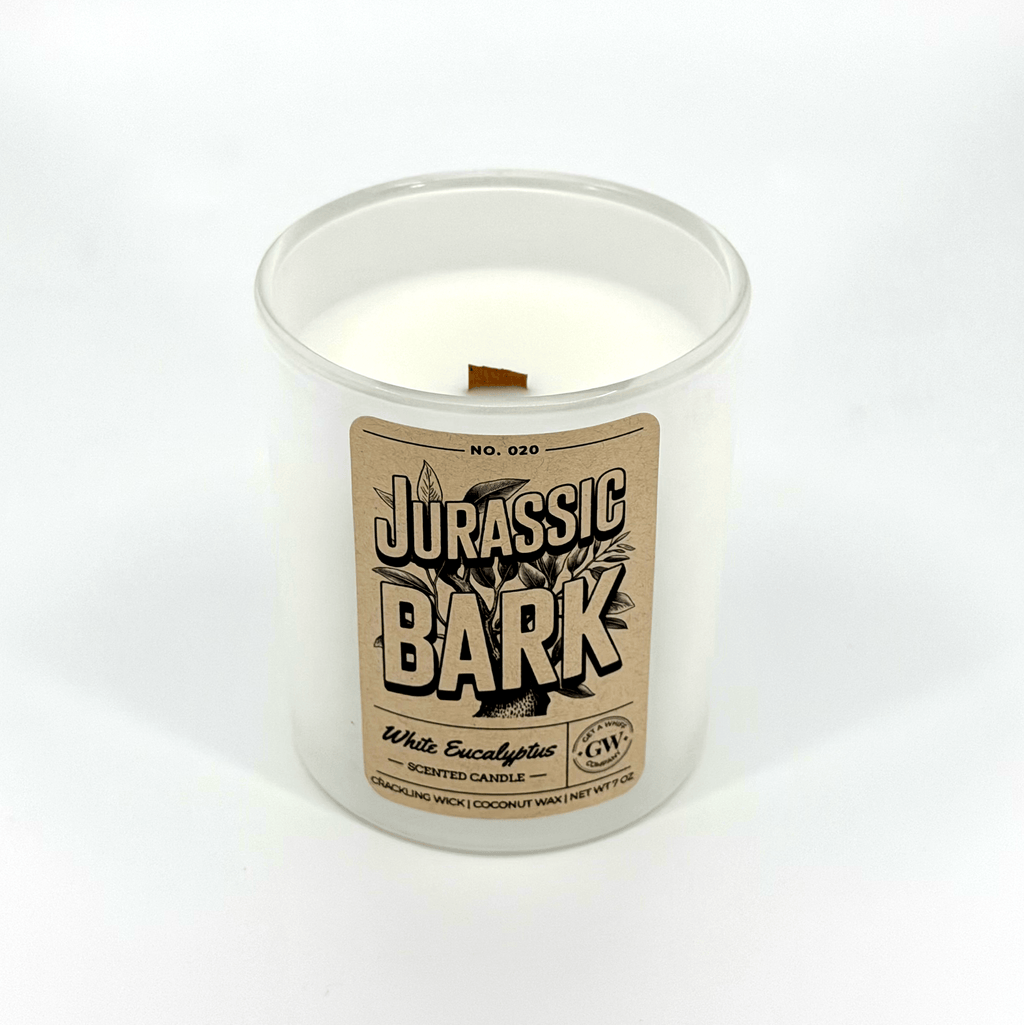 White Eucalyptus Scented Candle (Jurassic Bark)