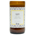 Happy scented 8 oz. soy candle in upcycled beer bottle | Lemon, Lemongrass, Verbena