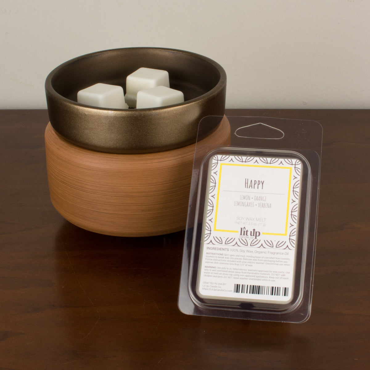 Happy 2.5 oz. soy wax melt | Lemon, Lemongrass, Verbena