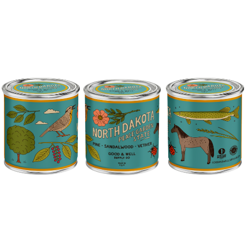 North Dakota State Candle