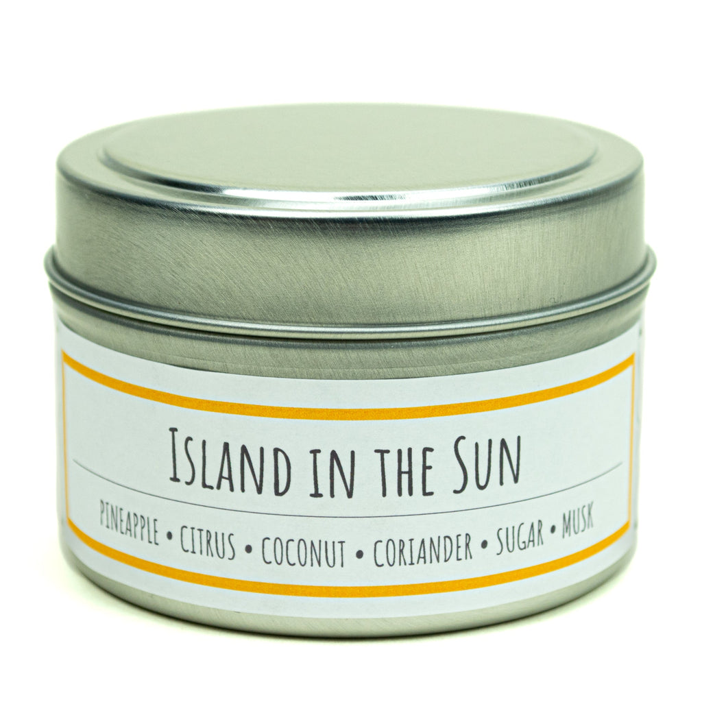 Island in the Sun 3 oz. soy candle in travel tin | Pineapple, Coconut, Citrus