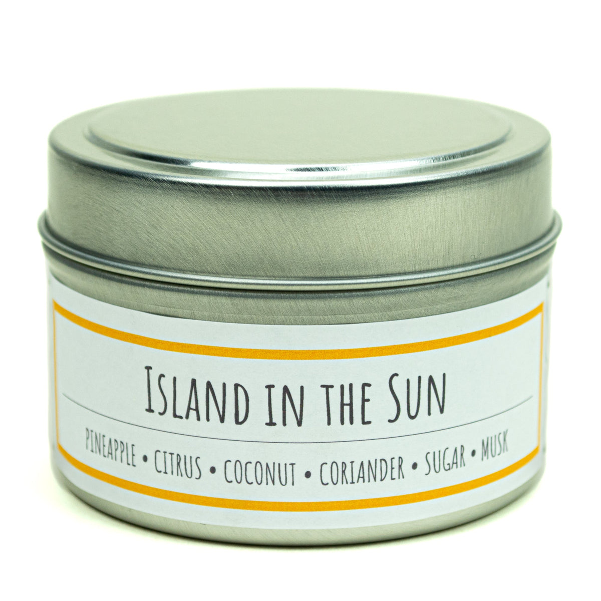 Island in the Sun 3 oz. soy candle in travel tin | Pineapple, Coconut, Citrus