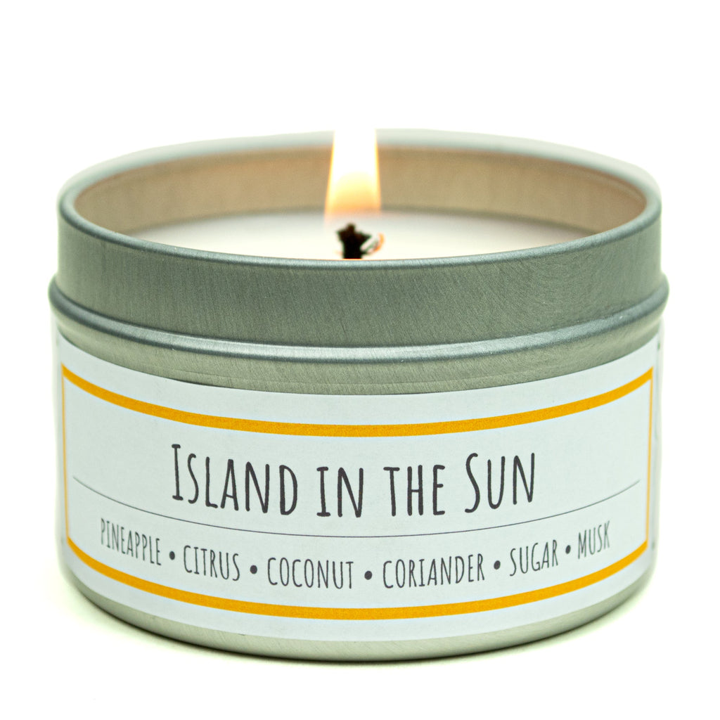 Island in the Sun 3 oz. soy candle in travel tin | Pineapple, Coconut, Citrus