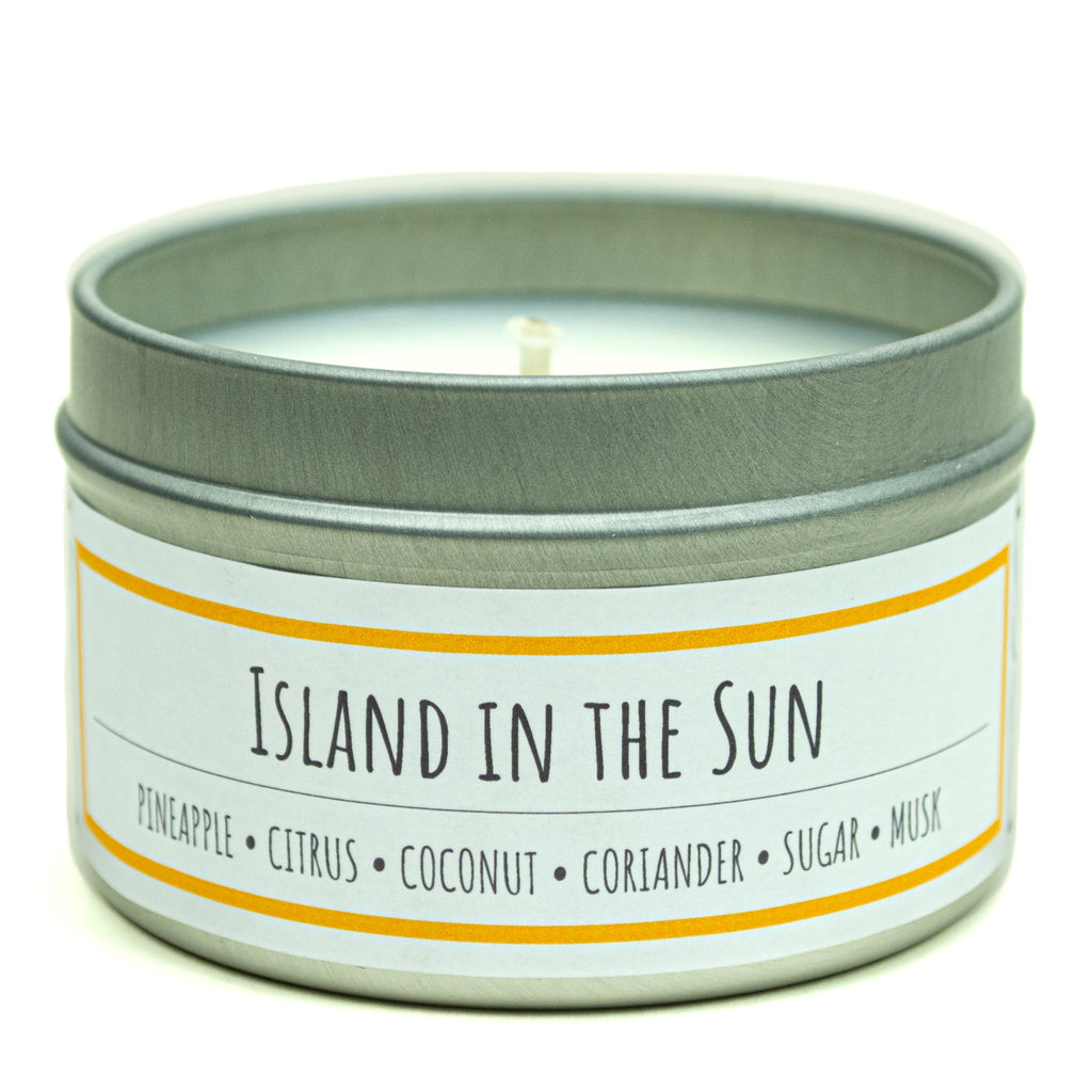 Island in the Sun 3 oz. soy candle in travel tin | Pineapple, Coconut, Citrus