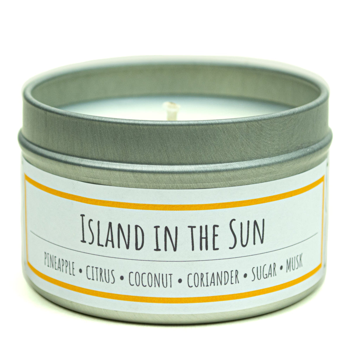Island in the Sun 3 oz. soy candle in travel tin | Pineapple, Coconut, Citrus