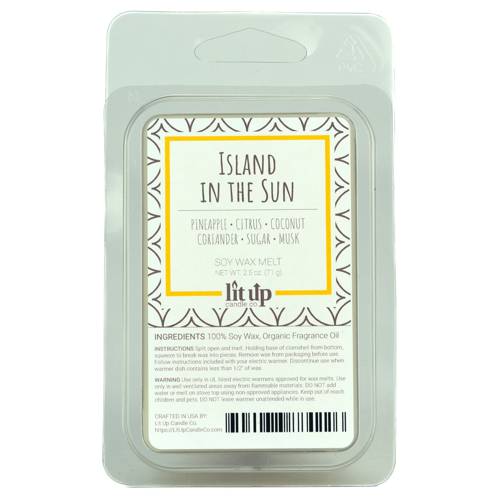 Island in the Sun 2.5 oz. soy wax melt | Pineapple, Coconut, Citrus