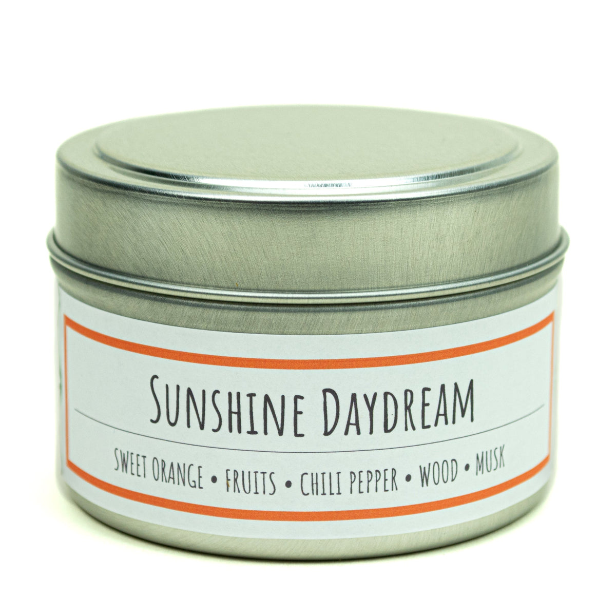 Sunshine Daydream 3 oz. soy candle in travel tin | Sweet Orange, Chili Pepper