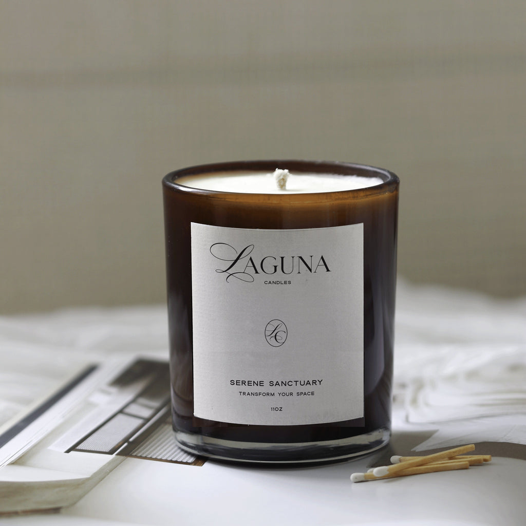 Luxury Candle Serene Sanctuary - Jasmine Scent | 4oz, 11oz