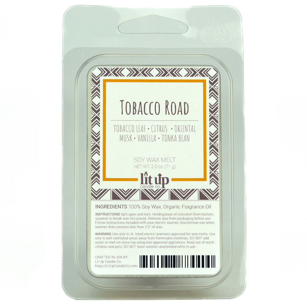 Tobacco Road 2.5 oz. soy wax melt | Tobacco, Caramel
