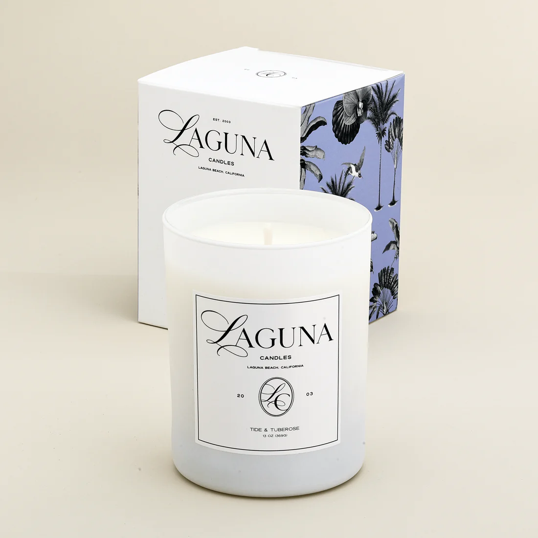 Luxury Candle Tide & Tuberose - Floral Scent | 13oz (369g)