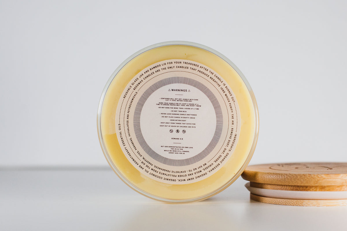 Lavender Vanilla Beeswax Candle |8 oz