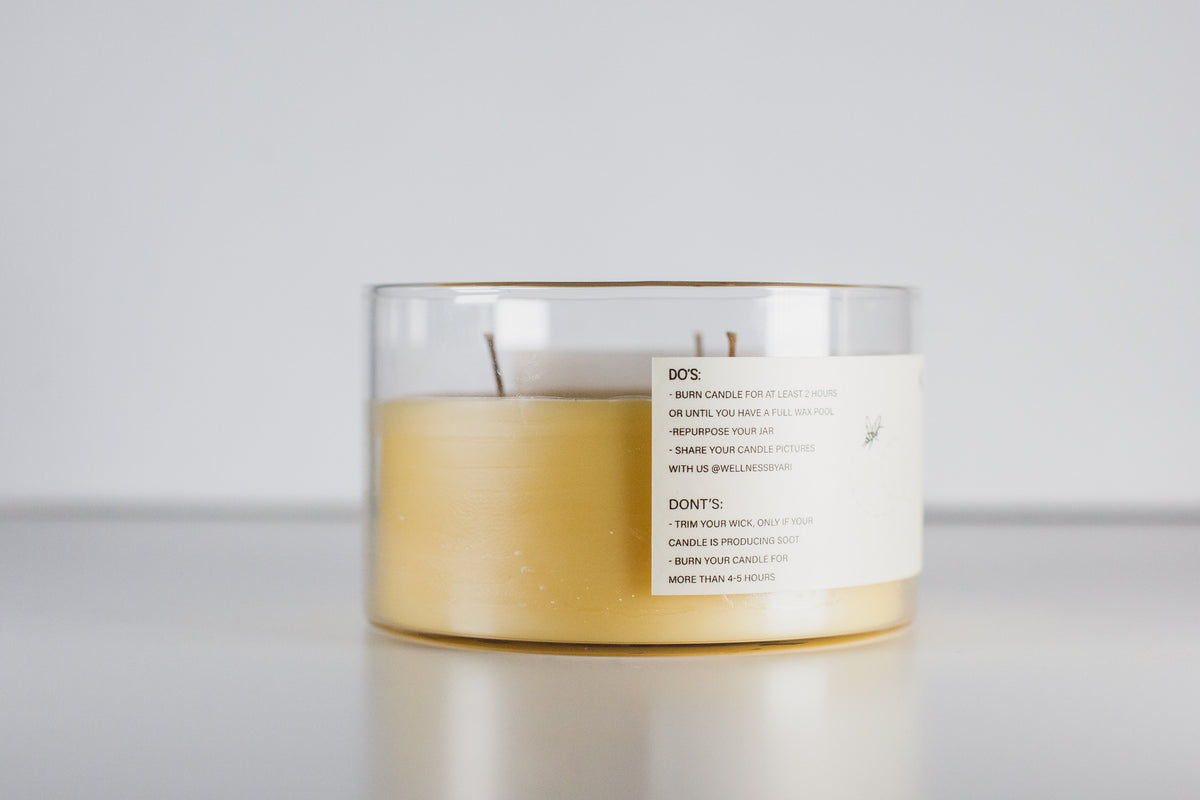 Lavender Vanilla Beeswax Candle |8 oz