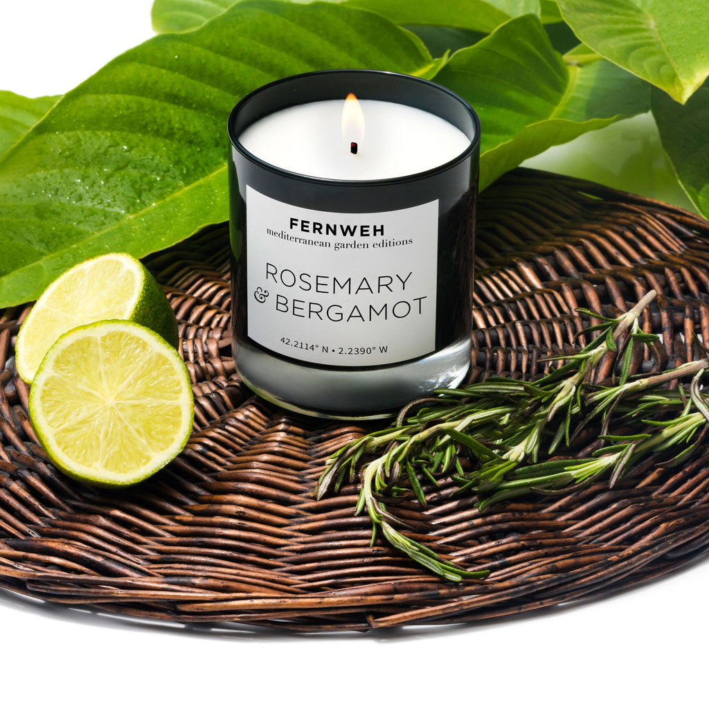 Rosemary & Bergamot Scented Soy Candle