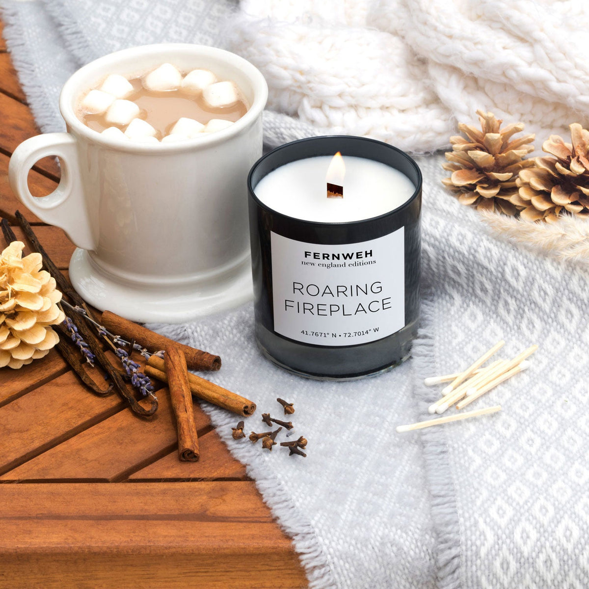 Roaring Fireplace Scented Soy Candle
